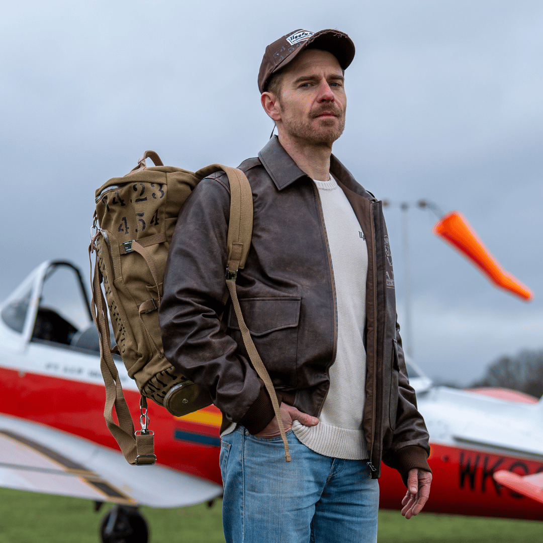 Uggly & Co Beige 'Aviation' Duffle Bag