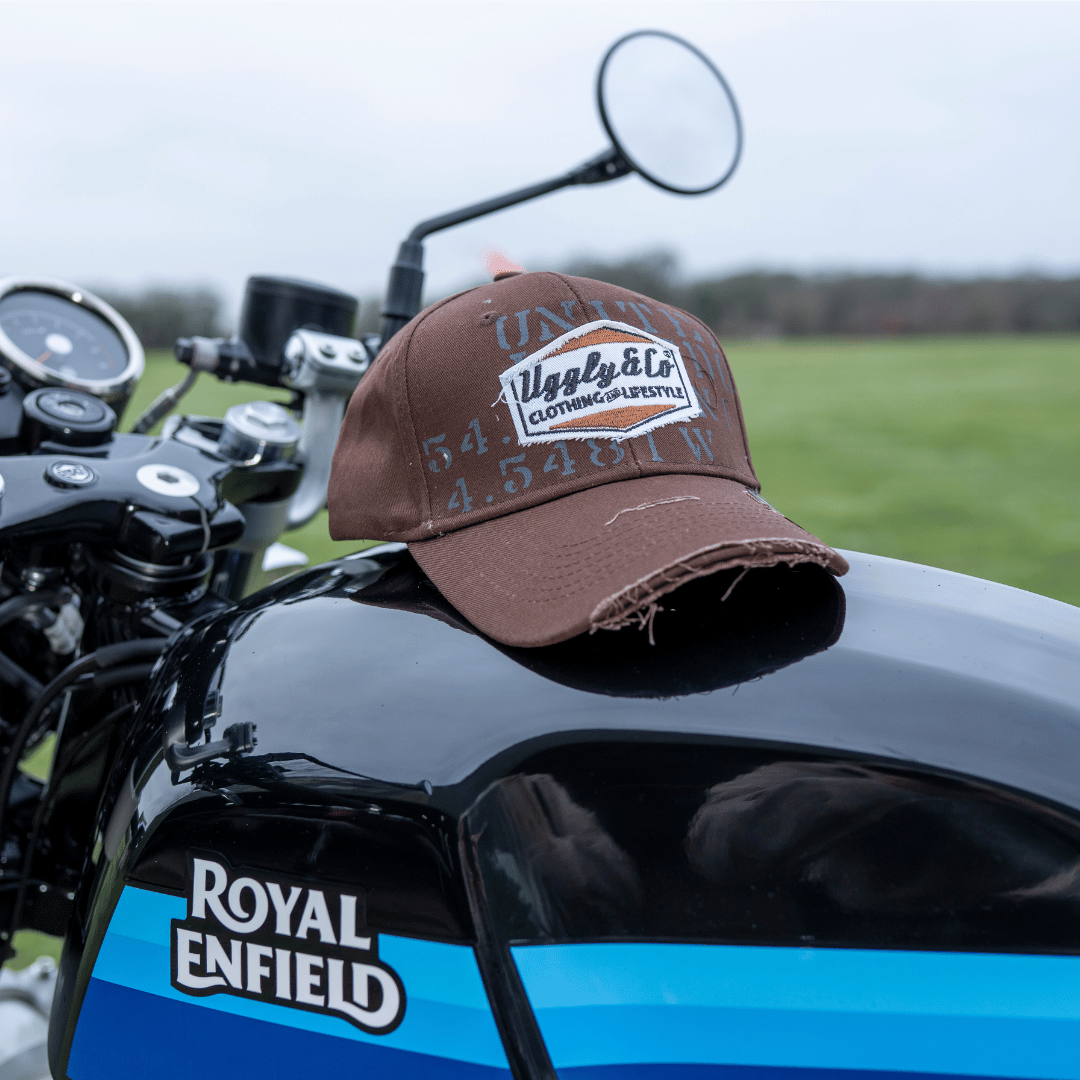 Uggly & Co Brown 'Aviation' Diamond Trucker Hat