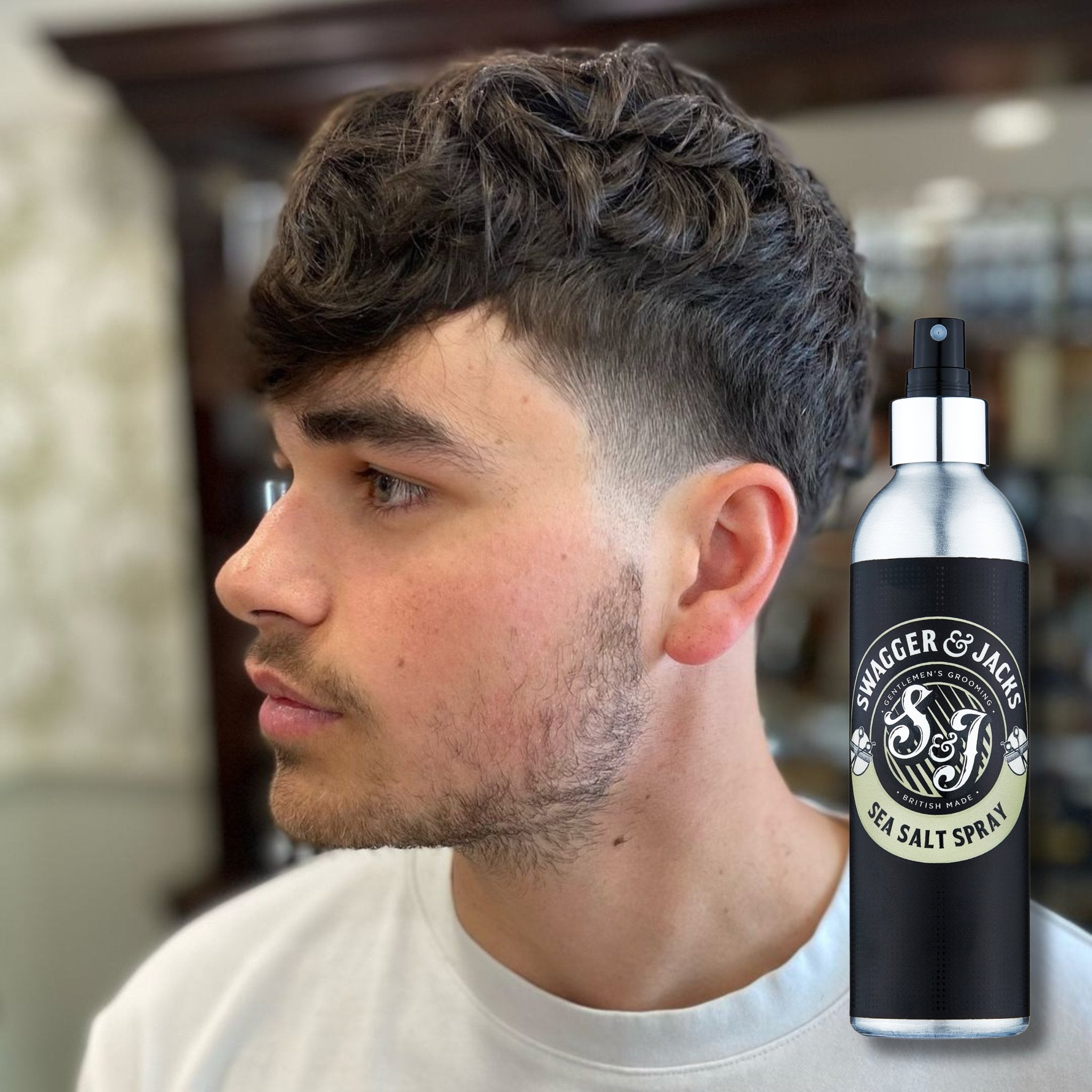 Swagger & Jacks Texturising Sea Salt Spray 250ml – Oud fragrance vegan styling spray for men