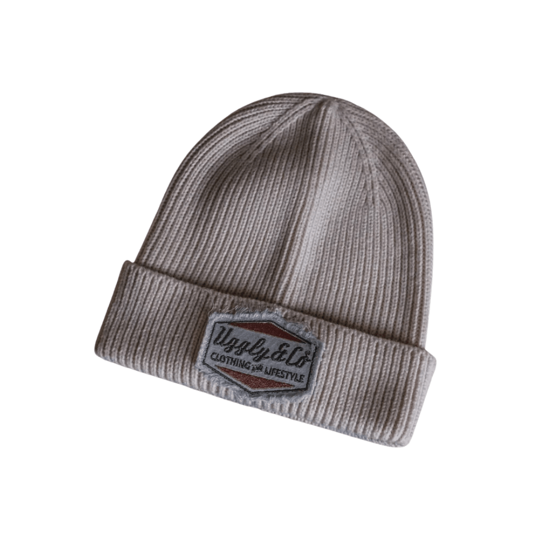 Uggly & Co Beige Diamond Beanie - Swagger & Jacks Ltd
