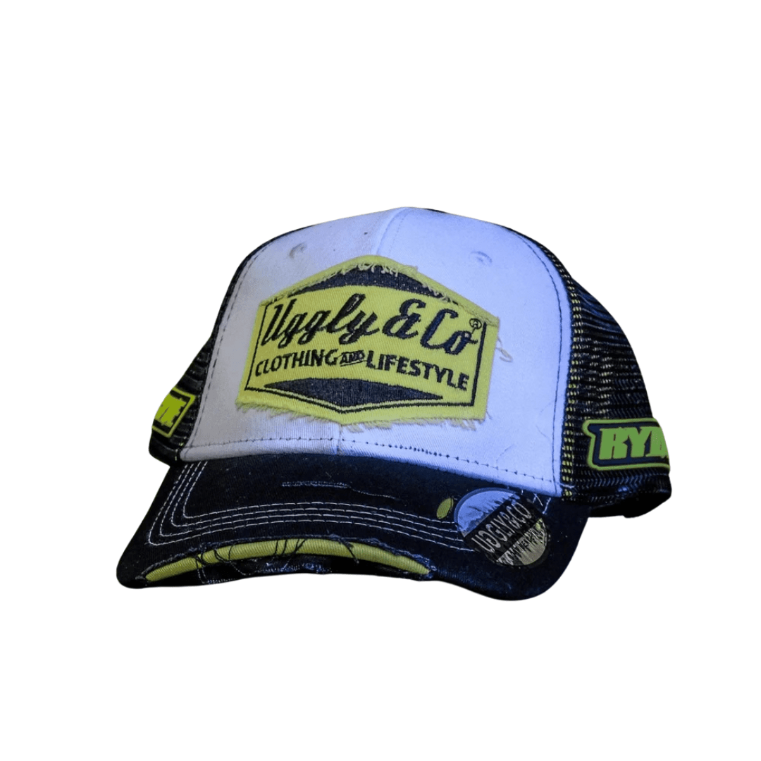 Uggly & Co Black & White Diamond Trucker Hat x Kyle Ryde #1 - Swagger & Jacks Ltd
