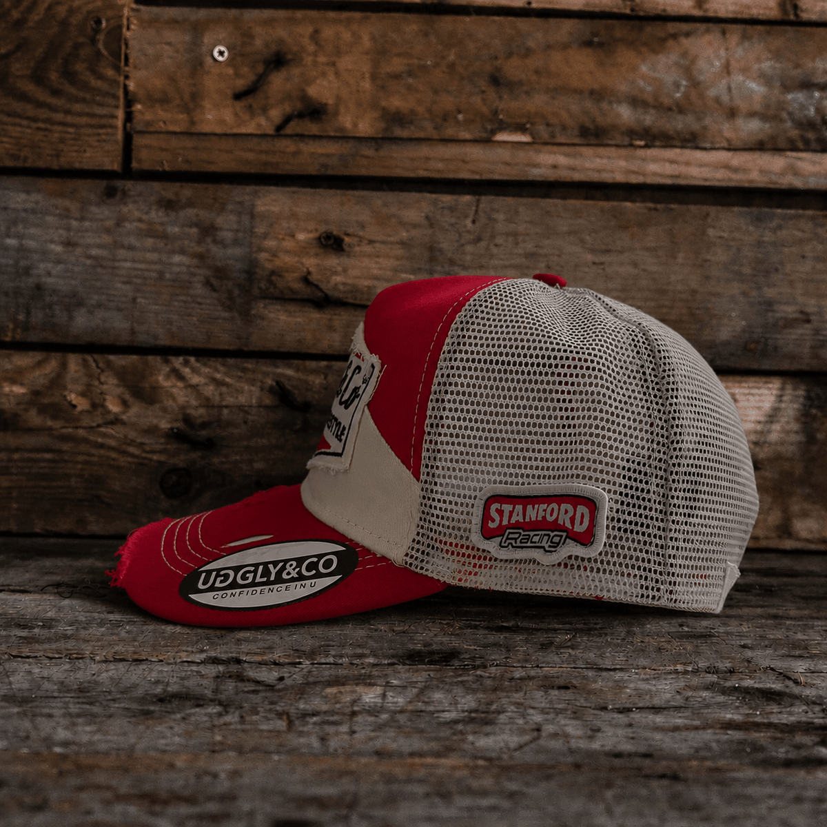 Uggly & Co Smokin’ Red Label Diamond Trucker Hat - Swagger & Jacks Ltd