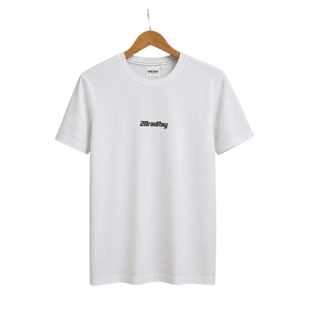 Uggly & Co White Bradley Ray 'Take the Risk' T-Shirt - Swagger & Jacks Ltd