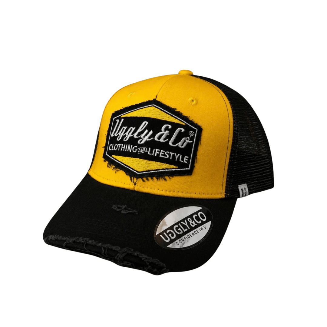 Uggly & Co Yellow & Black Diamond Cap - Swagger & Jacks Ltd