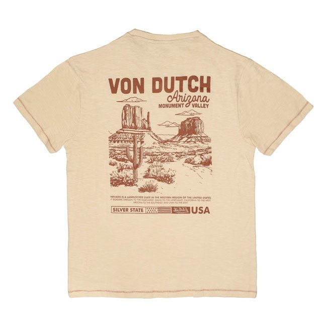 Von Dutch Arizo T-Shirt Cream - Swagger & Jacks Ltd