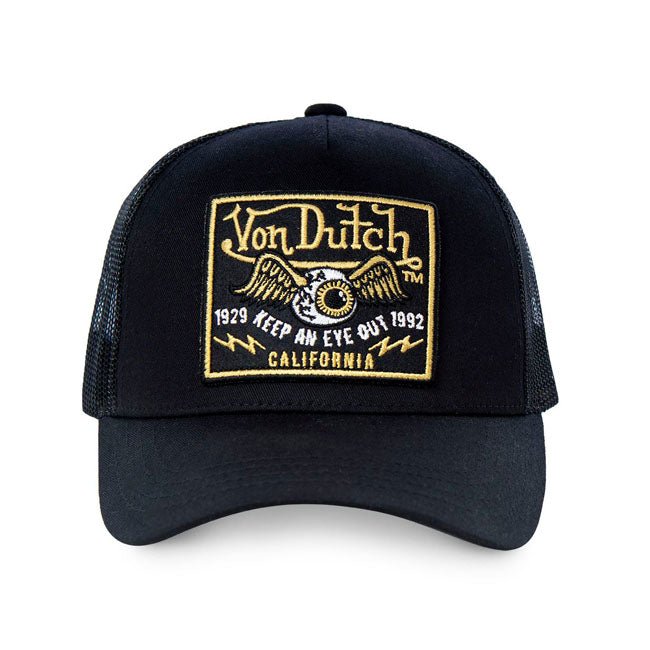 Von Dutch Heritage Cap Square Patch Eyes Gold/Black - Swagger & Jacks Ltd