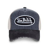 Von Dutch Permament Cap Denim, White, Anthracite Denim - Swagger & Jacks Ltd