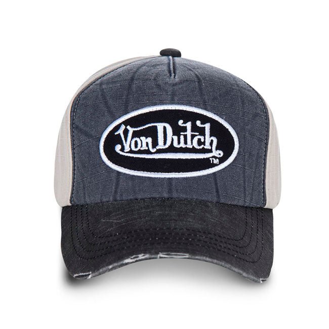 Von Dutch Permament Cap Denim, White, Anthracite Denim - Swagger & Jacks Ltd