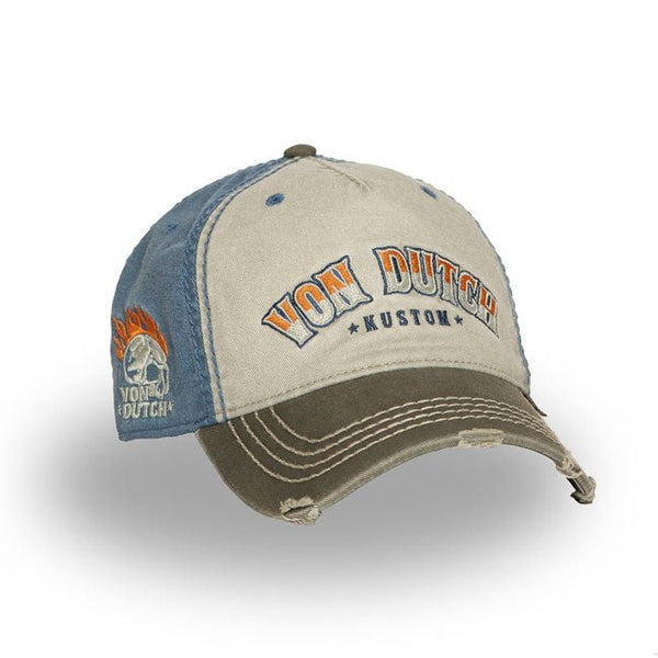 Von Dutch Retro Skull Cap Blue/Green - Swagger & Jacks Ltd
