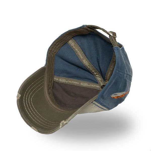 Von Dutch Retro Skull Cap Blue/Green - Swagger & Jacks Ltd