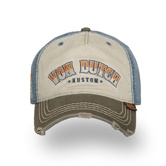 Von Dutch Retro Skull Cap Blue/Green - Swagger & Jacks Ltd