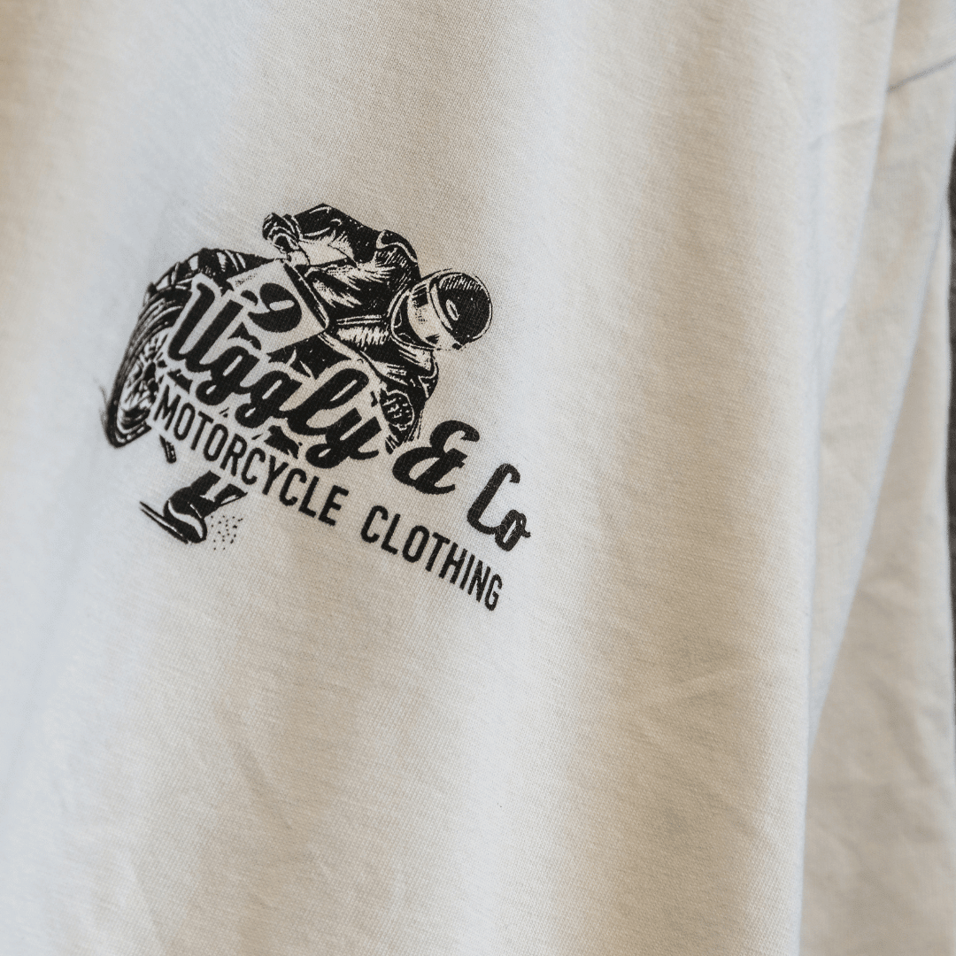 White Flattrack Tee - Swagger & Jacks Ltd