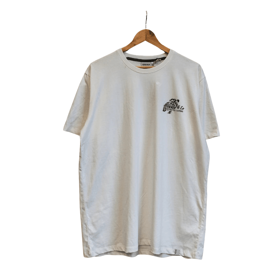 White Flattrack Tee - Swagger & Jacks Ltd