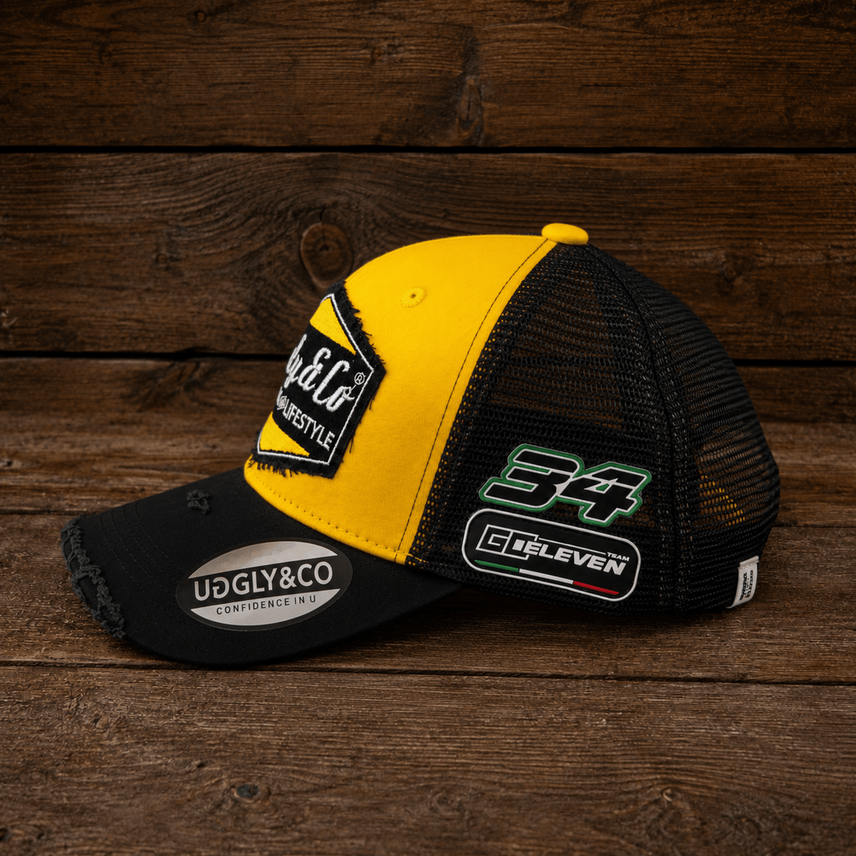 Yellow & Black Diamond Cap - Swagger & Jacks Ltd