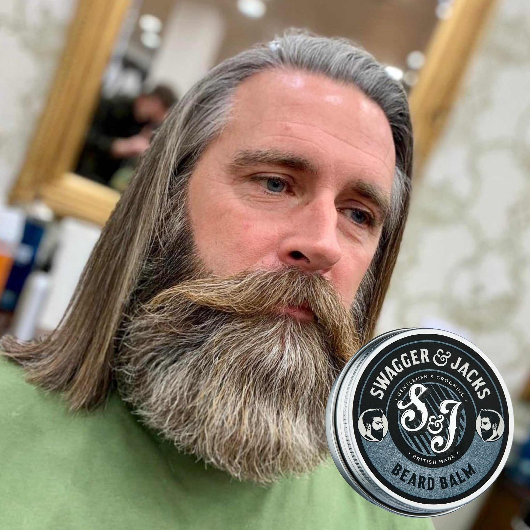 Swagger & Jacks Beard Balm 50ml – fragrance-free natural balm for beard conditioning and control
