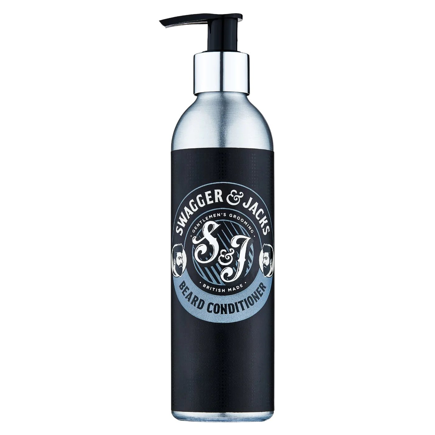 Swagger & Jacks Beard Treatment Set 2x250ml – vegan beard shampoo & conditioner in recyclable pump bottles