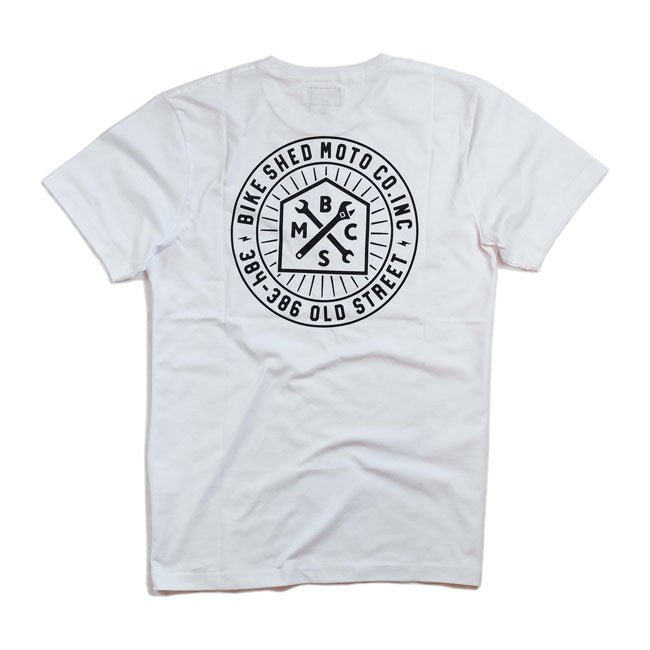 Bike Shed 384-386 Roundel T-Shirt White - Swagger & Jacks Ltd