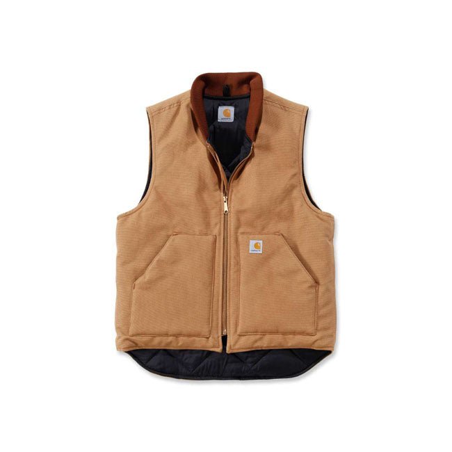 Carhartt Duck Vest Arctic Quilt Lined Carhartt Brown - Swagger & Jacks Ltd
