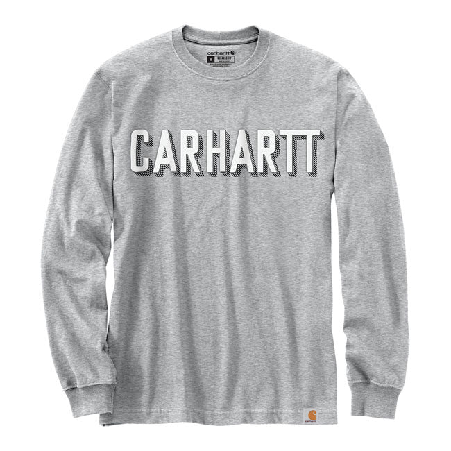 Carhartt Graphic Logo Longsleeve Heather Grey - Swagger & Jacks Gentlemen's Grooming Ltd