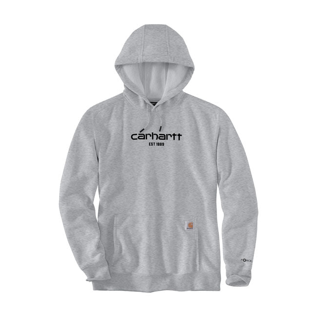 Carhartt Logo Graphic Hoodie Asphalt Heather - Swagger & Jacks Ltd