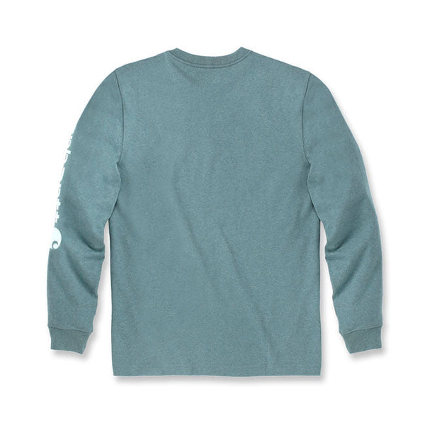 Carhartt Sleeve Logo T-Shirt Sea Pine Heather - Swagger & Jacks Ltd