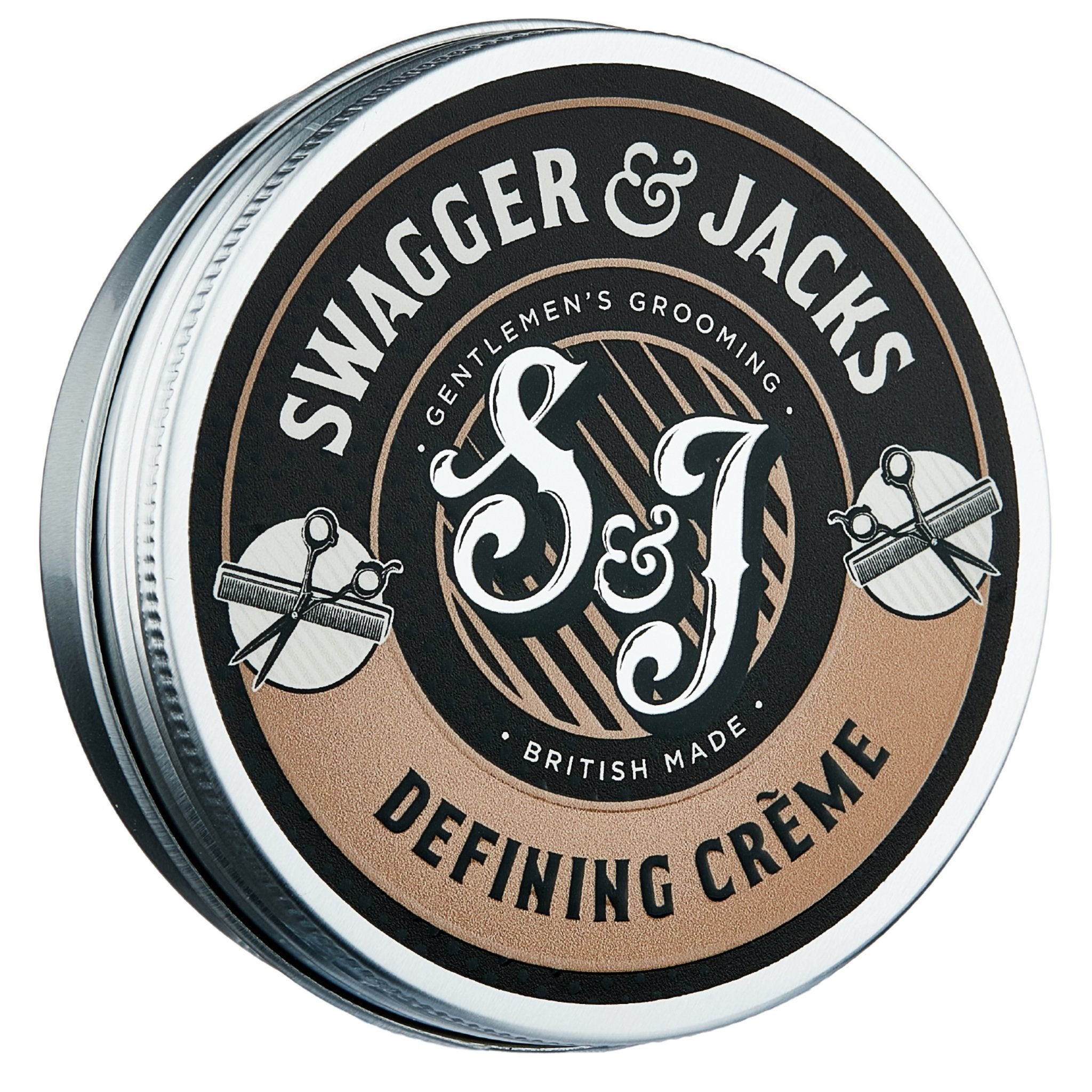 Swagger & Jacks Defining Crème – lightweight styling cream with flexible hold and natural matte finish