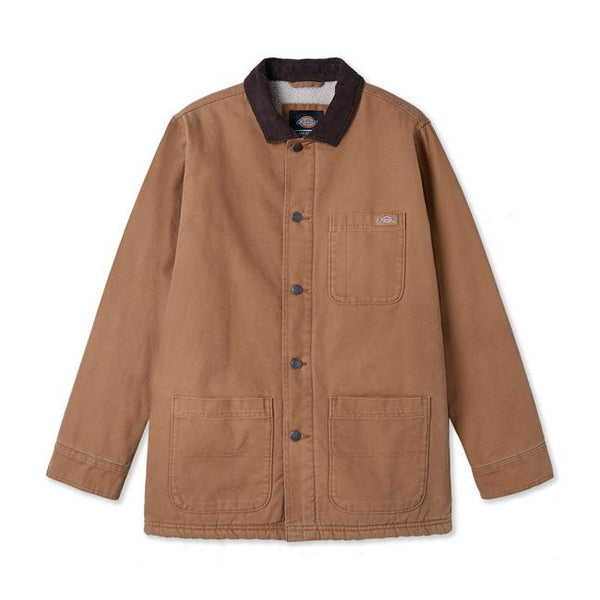Dickies Duck Canvas Chore Jacket Stone Washed Brown Duck - Swagger & Jacks Ltd