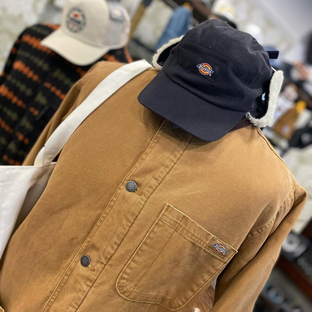 Dickies Duck Canvas Chore Jacket Stone Washed Brown Duck FREE