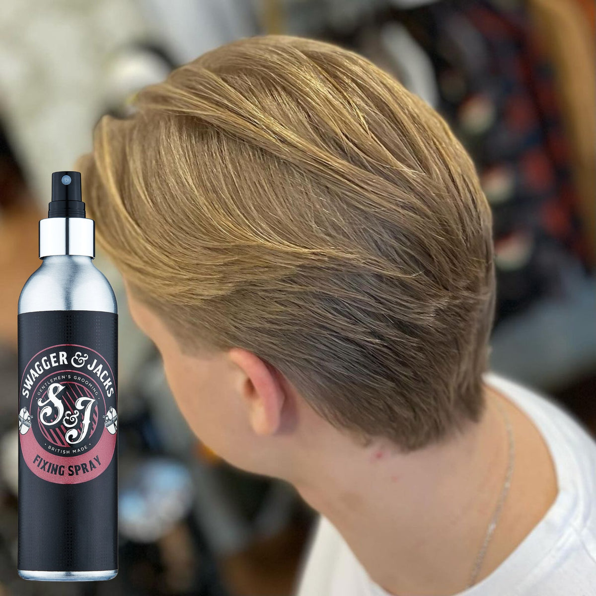 Swagger & Jacks Thickening & Fixing Spray aluminium bottle – vegan volumising hair styling product