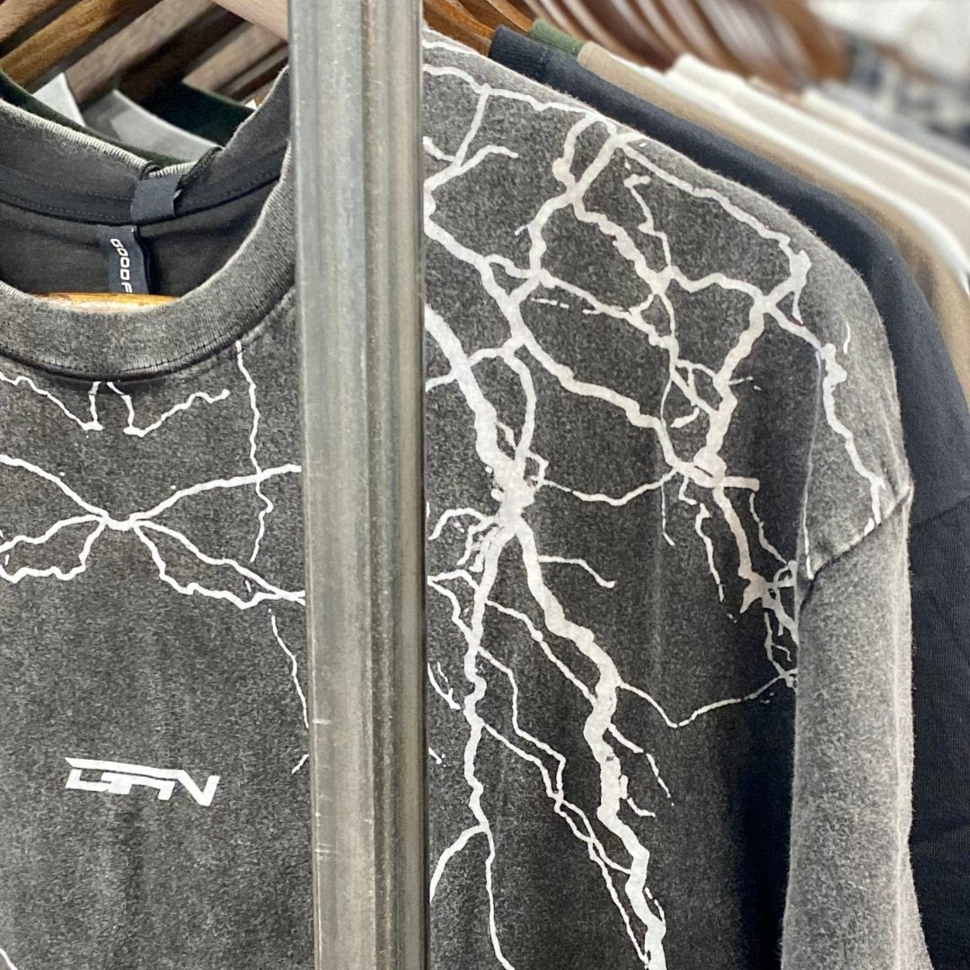 GFN Thunder Acid Wash Black T-Shirt - Swagger & Jacks Gentlemen's Grooming Ltd
