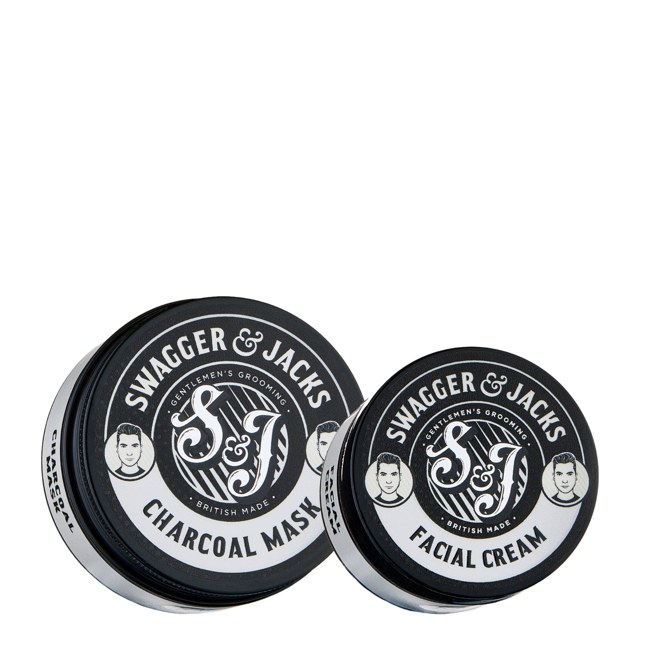 Mens Charcoal Mask + Mens Facial Cream - Swagger & Jacks Ltd