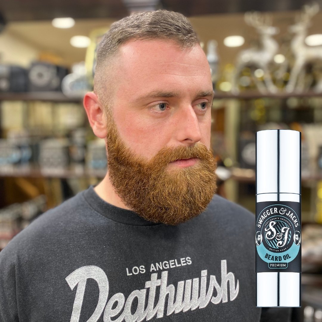 Swagger & Jacks Premium Beard Oil – vegan non-greasy beard softener as featured in GQ Magazine