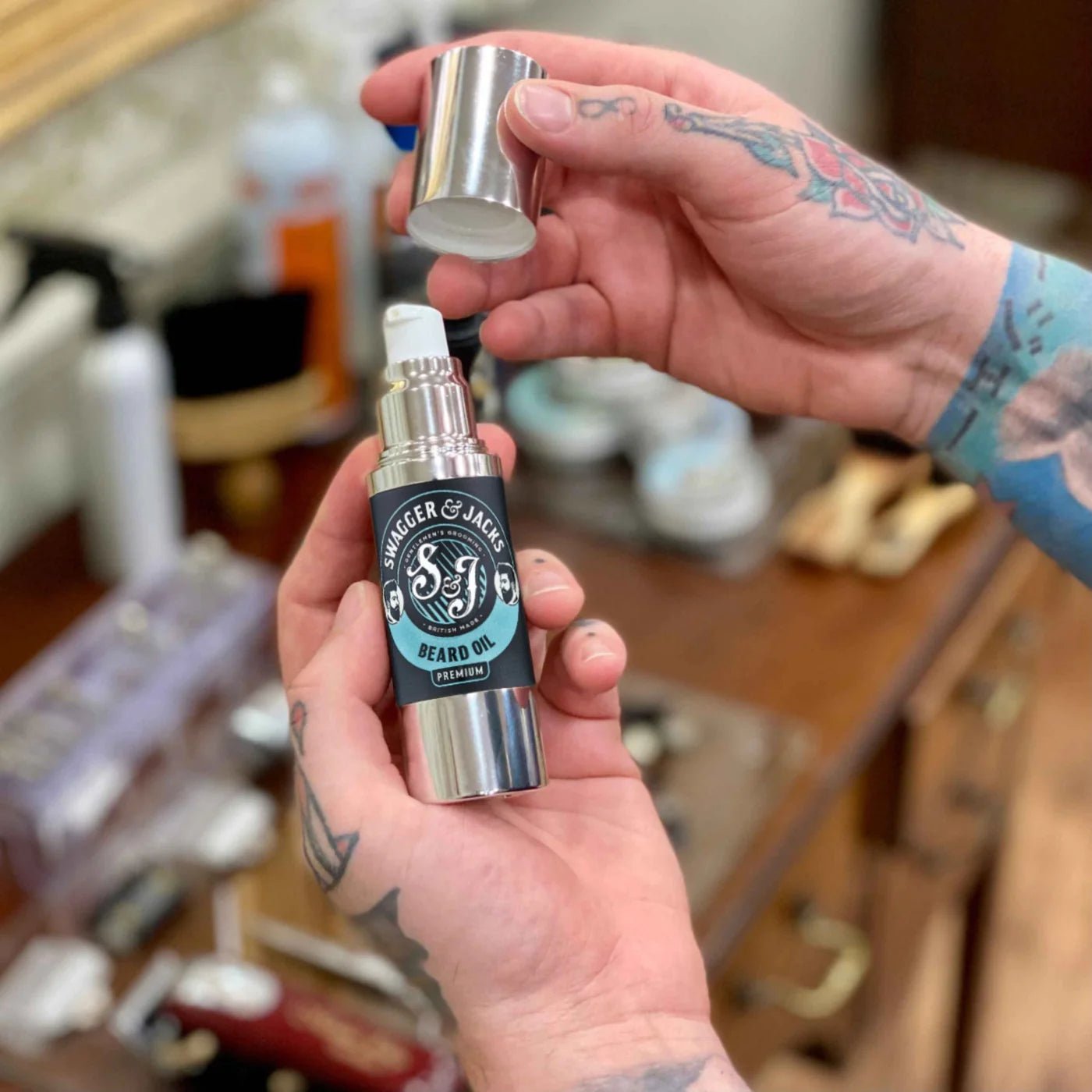 Premium Beard Oil + Kent Beard Styling Brush - Swagger & Jacks Ltd