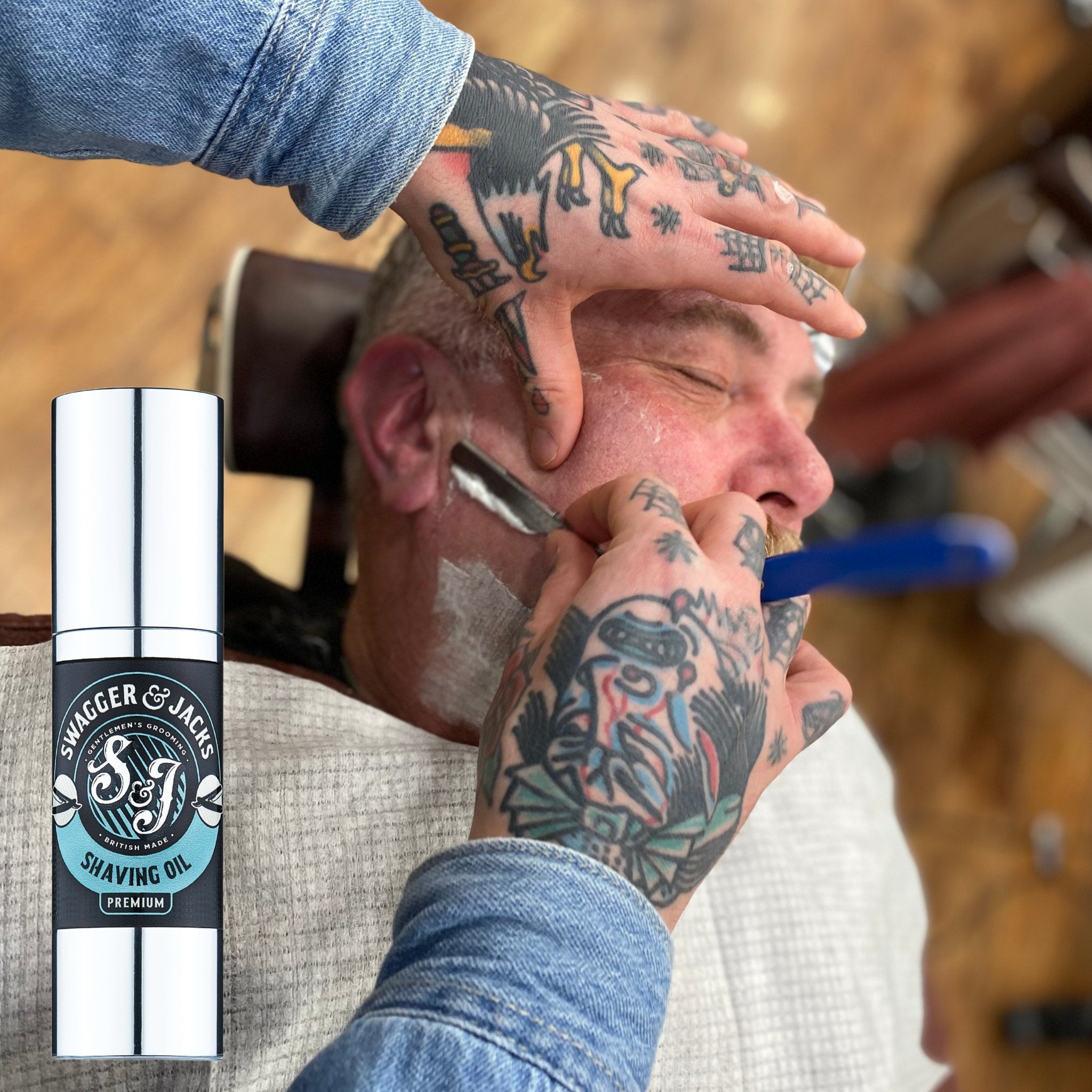Swagger & Jacks Premium Shave Oil – vegan non-greasy formula prevents razor burn and irritation
