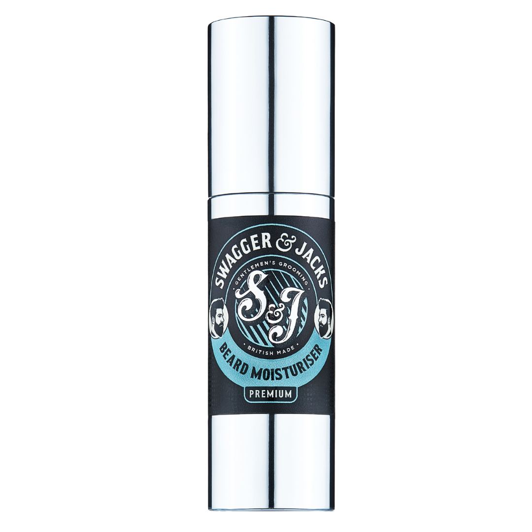 Swagger & Jacks Premium Beard Moisturiser – vegan non-oily beard softener for men with Vanilla & Oak Moss fragrance