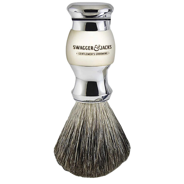 Shaving Brush in Solid Chrome - Swagger & Jacks Gentlemen's Grooming Ltd