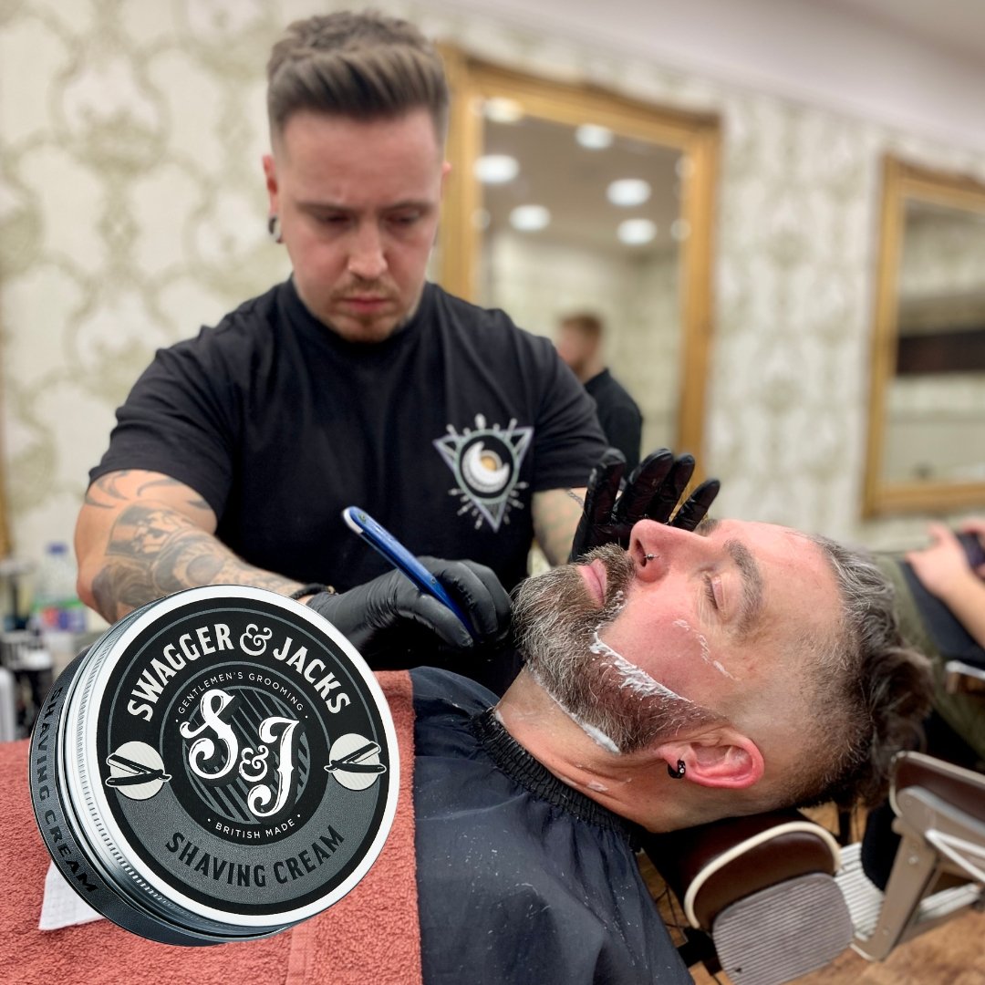 Swagger & Jacks Shaving Cream 125ml – rich creamy lather prevents razor burn and irritation