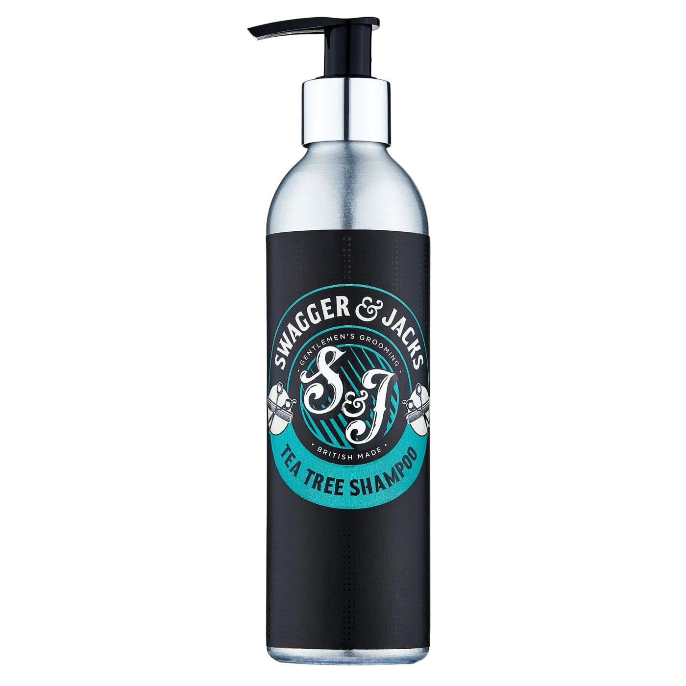 Swagger & Jacks Tea Tree Set 250ml bottles – vegan shampoo & conditioner for scalp & beard