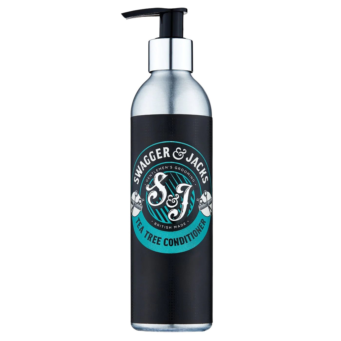 Swagger & Jacks Tea Tree Set 250ml bottles – vegan shampoo & conditioner for scalp & beard