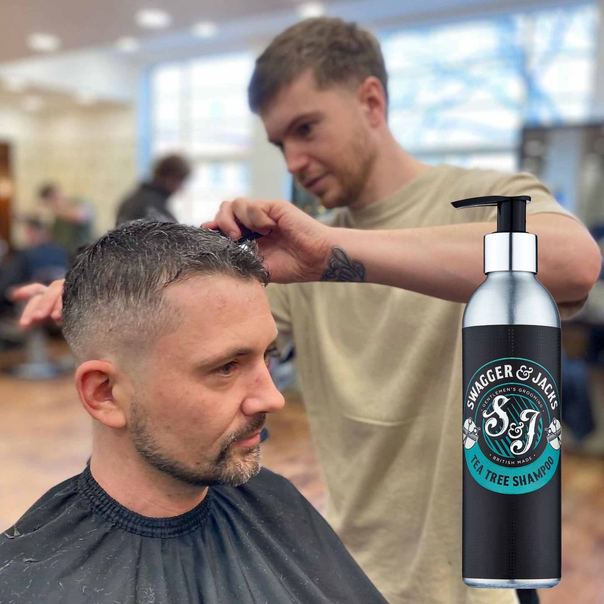 Swagger & Jacks Tea Tree Shampoo 250ml – soothing vegan shampoo for healthy scalp and beard