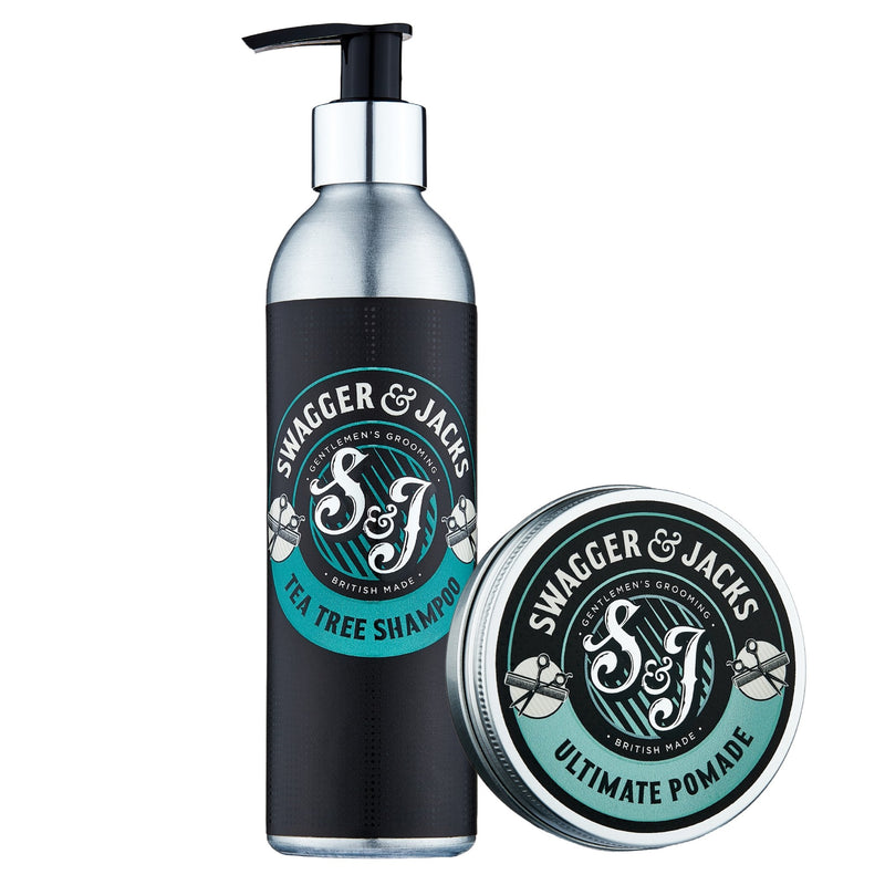 Tea Tree Shampoo + Ultimate Pomade - Swagger & Jacks Gentlemen's Grooming Ltd