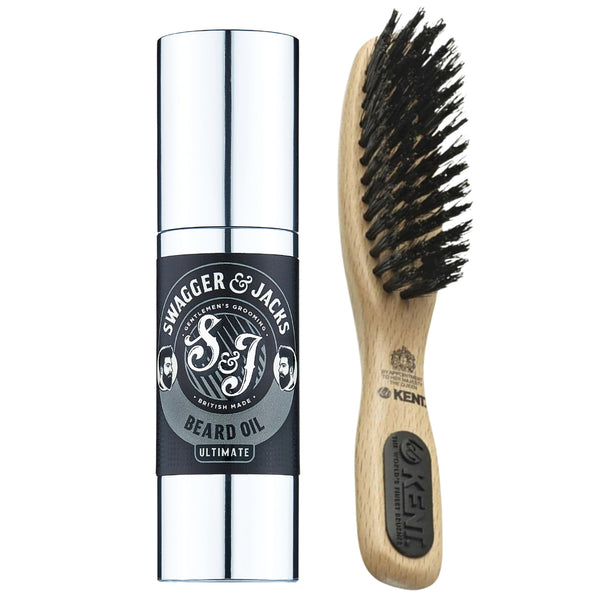 Ultimate Beard Oil + Kent Beard Styling Brush - Swagger & Jacks Gentlemen's Grooming Ltd