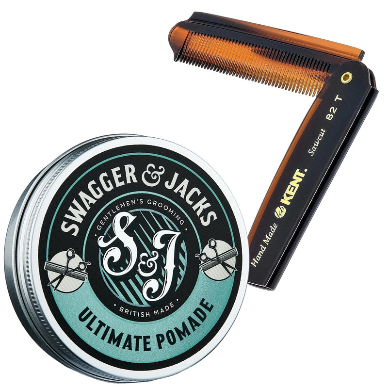 Ultimate Pomade + Kent Handmade Folding Pocket Comb - Swagger & Jacks Gentlemen's Grooming Ltd