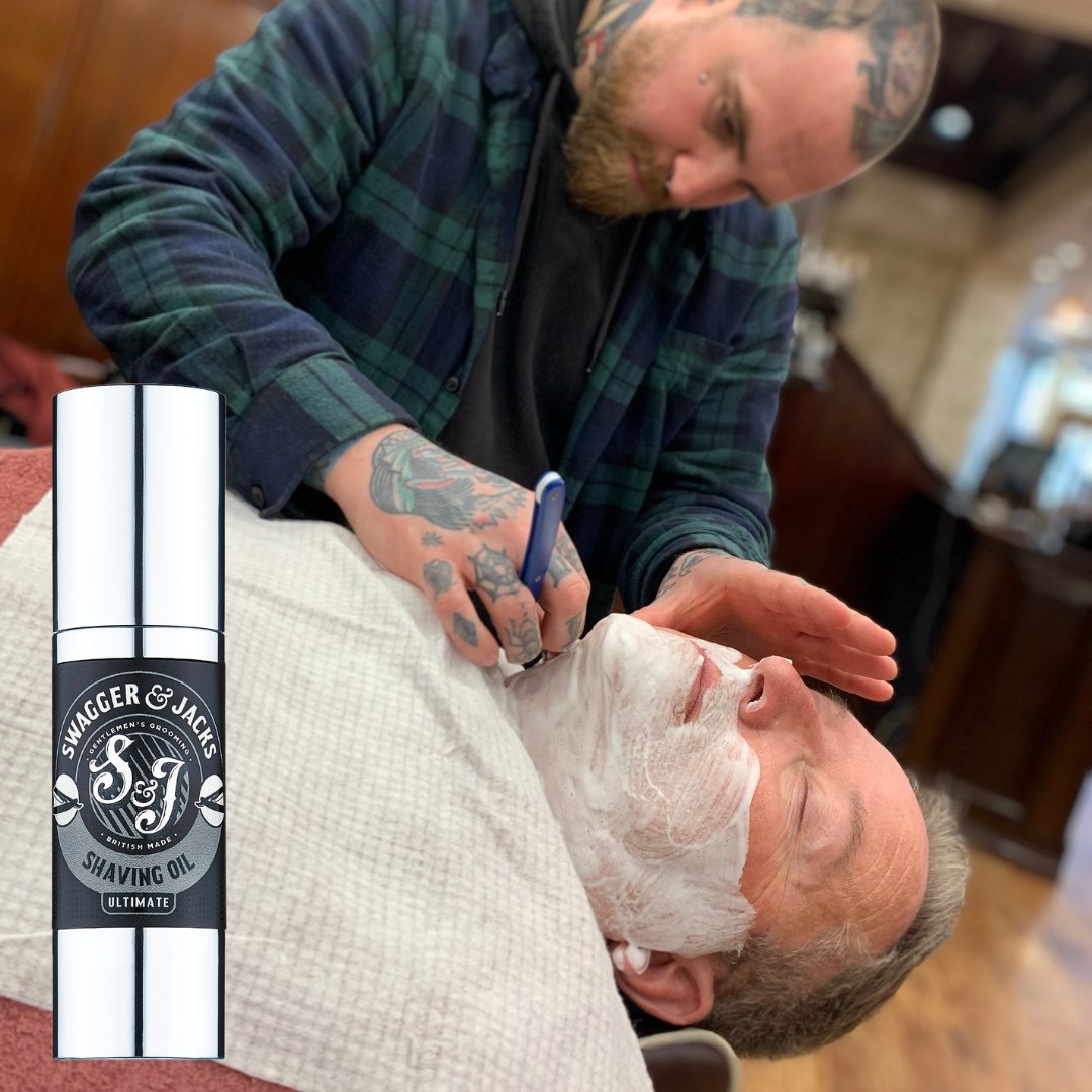 Swagger & Jacks Ultimate Shave Oil 100ml airless pump dispenser – lightweight non-greasy vegan shaving oil